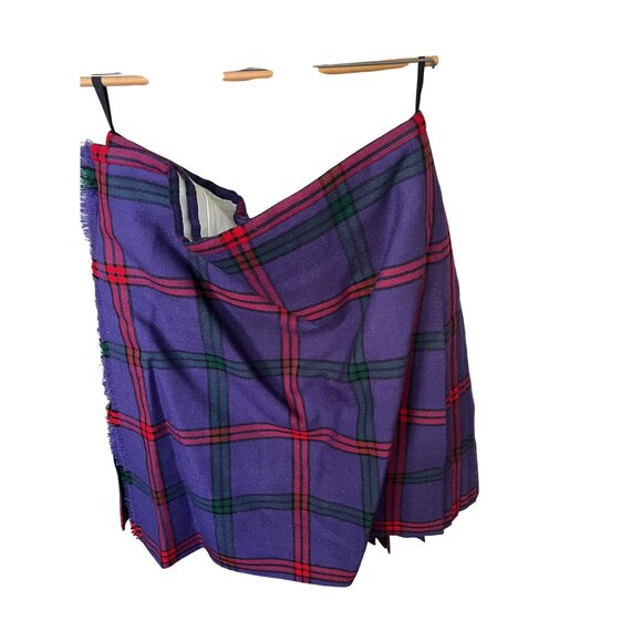 Vintage  Highland Crafts Royal Mile Scotland Purple Kilt & Day Jacket - Picture 4 of 16